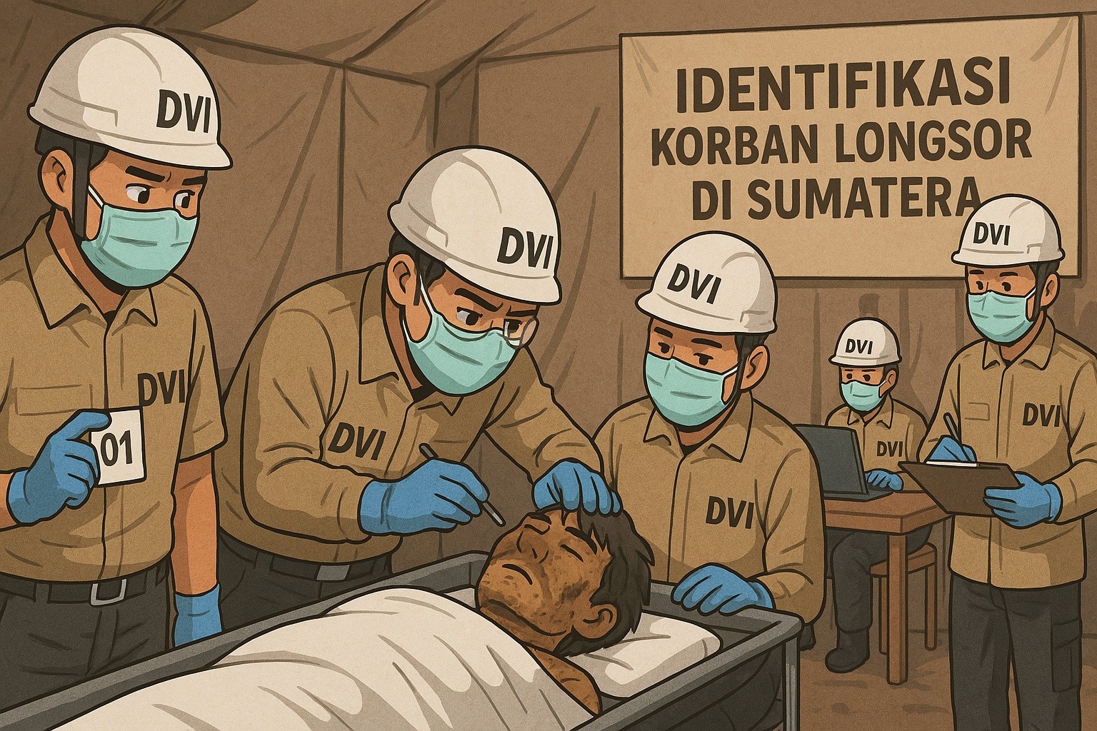 Tim DVI Mulai Hadapi Kendala Identifikasi Korban Longsor di Sumatera