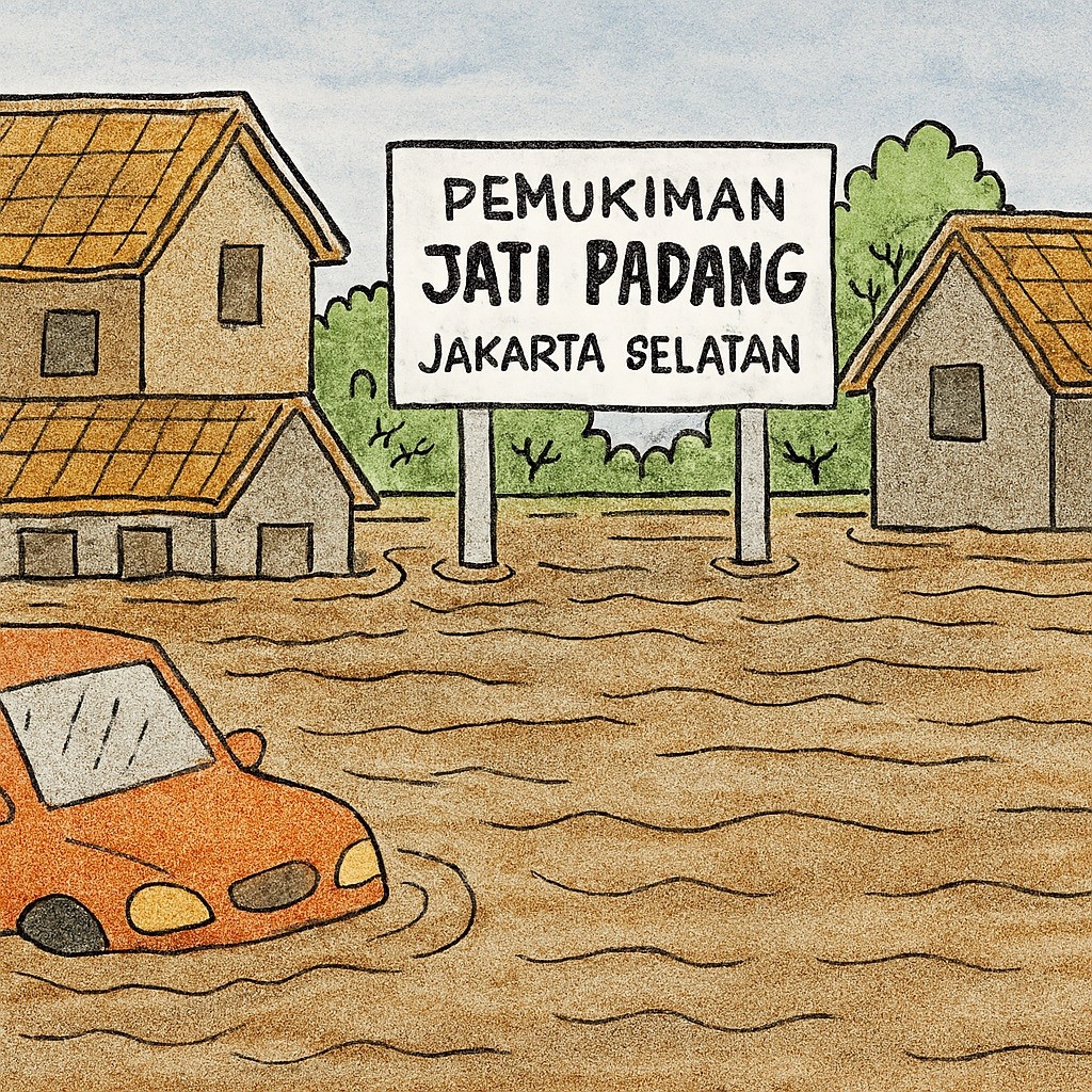 Warga Jati Padang Kelelahan Hadapi Banjir Tak Kunjung Surut Akibat Jebolnya Tanggul Baswedan
