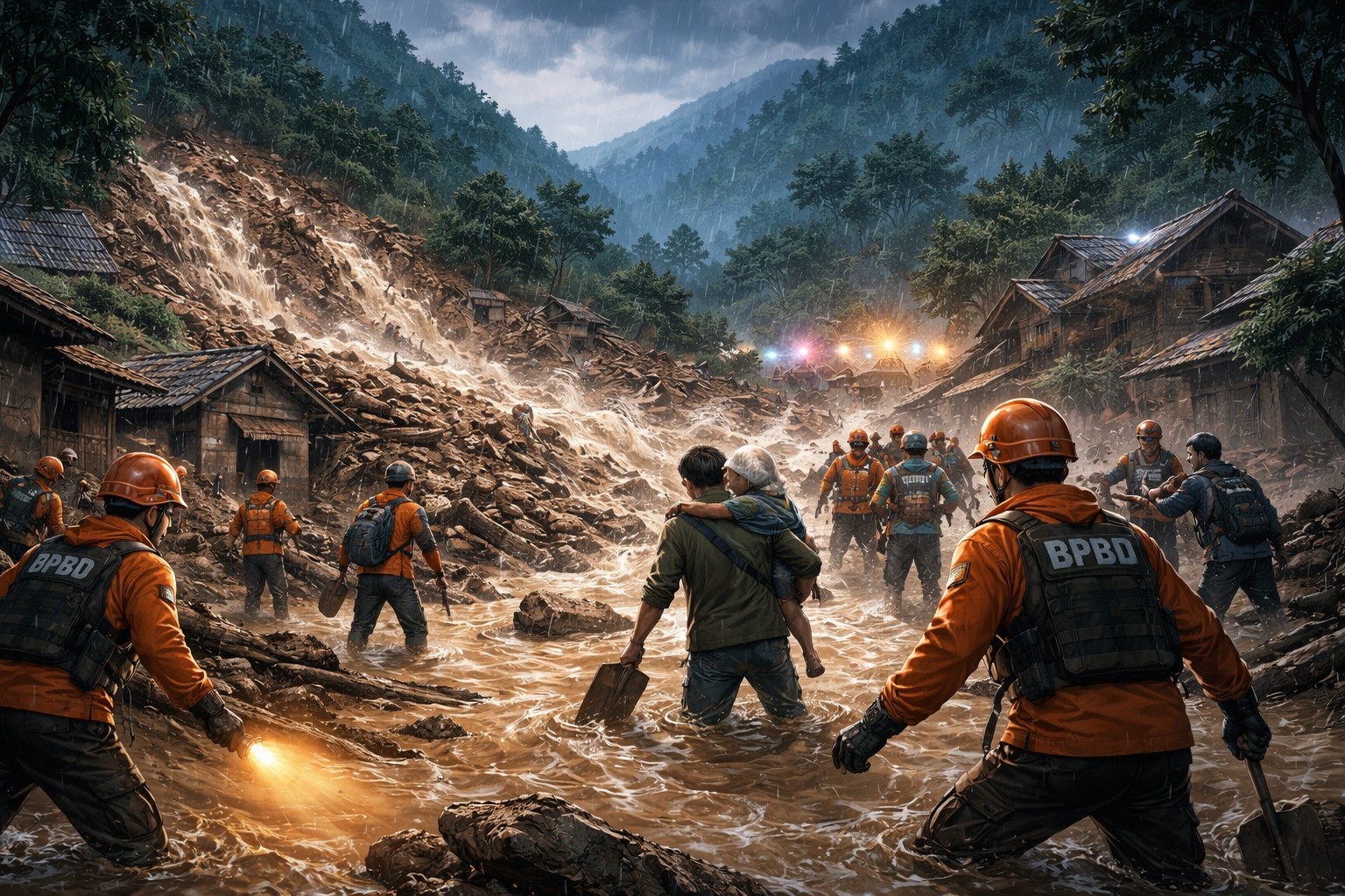 Banjir Bandang dan Longsor Terjang Puncak Bogor, 36 Warga Terdampak Usai Hujan Deras.