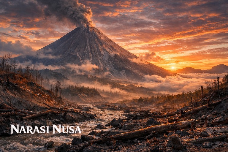 BPBD Lumajang Minta Warga Waspada, Gunung Semeru Masih Aktif dan Berpotensi Banjir Lahar